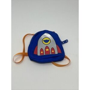 Build A Bear Astronaut Rocket Bookbag Zipper Blue & Orange